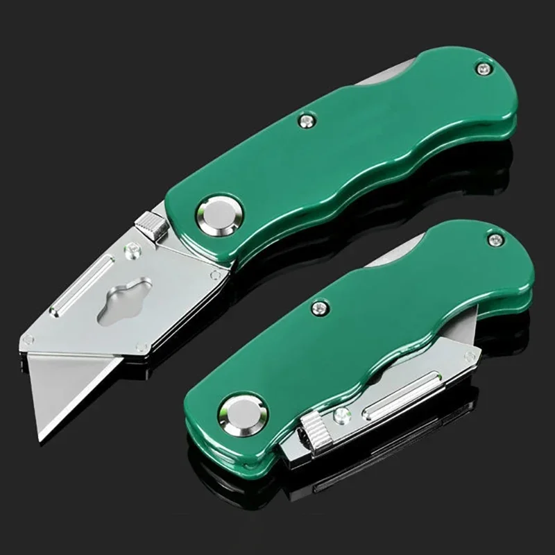 Utility Folding Knife Household Office Stationery Wallpaper Knife Folding Art Knife With Blades Set Quick Change Box Opener