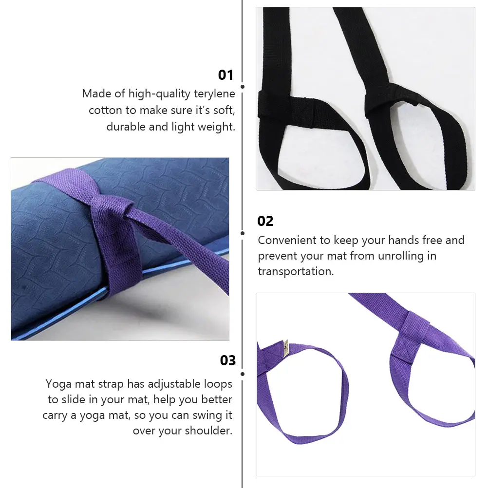 

Adjustable Yoga Mat Carrying Straps Cotton Exercise Mat Sling for Pain Relief and Therapy
