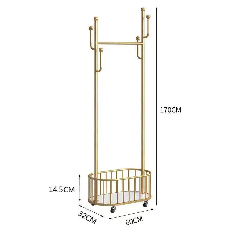 

Simple Clothes Hanger Floor Coat Rack Bedroom Multi-functional Household Mobile Hat Bag Rack Drying Rack