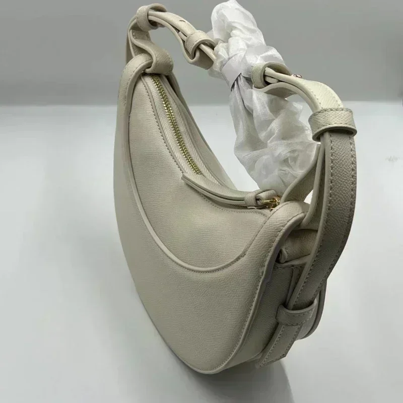 2024 Cowhide Simple Dumpling Shape Shoulder Handbag New Brand Designer Tote Bags for Women Luxury Brand Genuine Leather