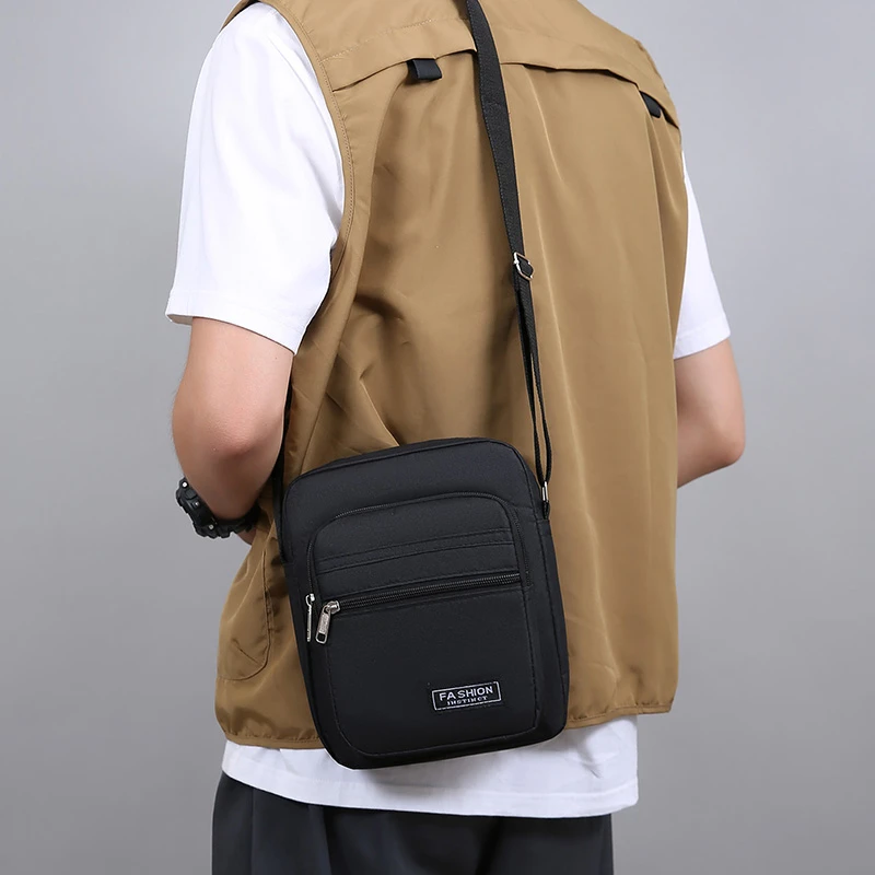 

New Men Crossbody Bags Men's Shoulder Bags Boy Messenger Bags Man Handbags for Travel Casual Large Satchel Grey