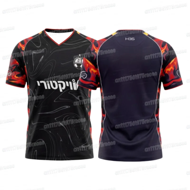 Neues Sommer-Hapoel-Fußballtrikot, 3D-gedruckt, Familien-Fantrikot, atmungsaktives Trainingssportshirt mit kurzen Ärmeln – Detail 7