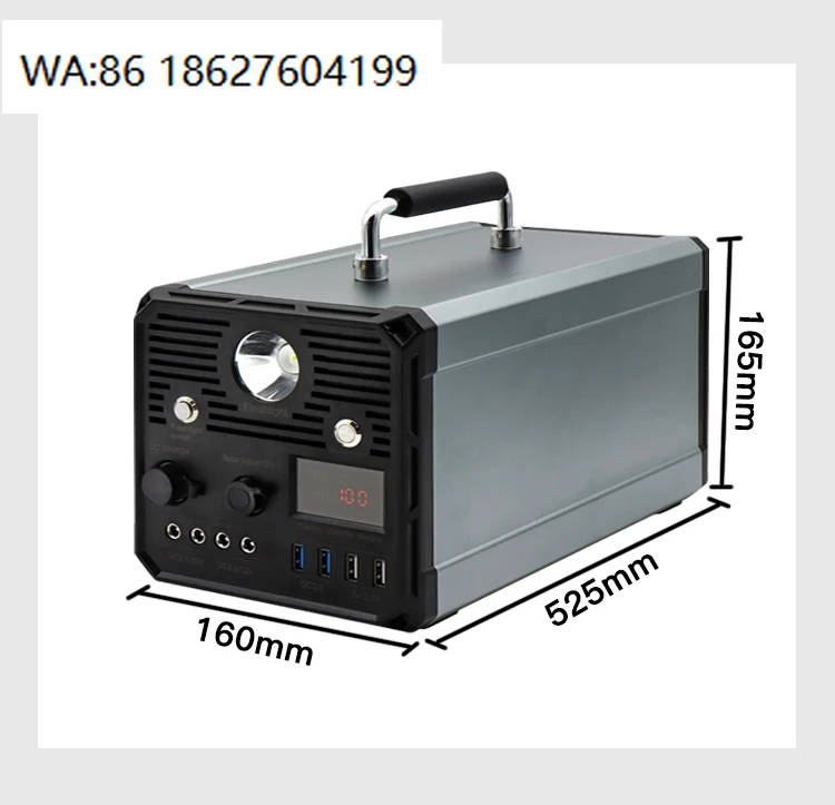 1000W High Efficiency Solar Generator, with Rear LED Light, Outdoor Adventure Home Blackout Emergency Power Supply