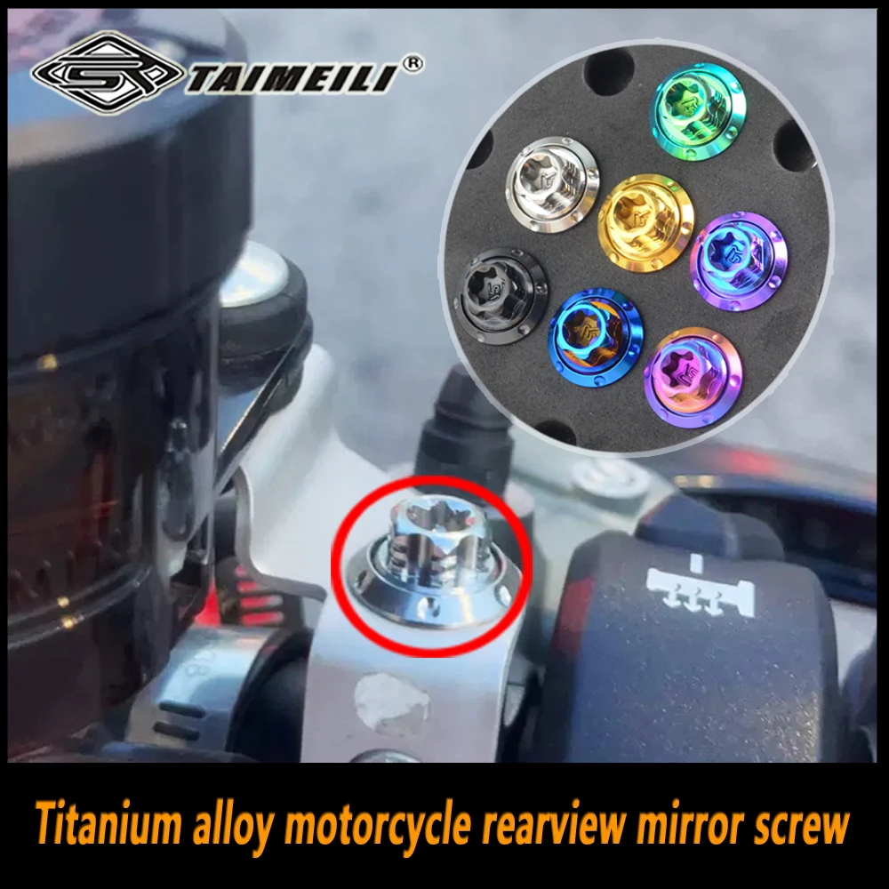 TAIMEILI  Titanium alloy motorcycle rearview mirror special screw modification and replacement