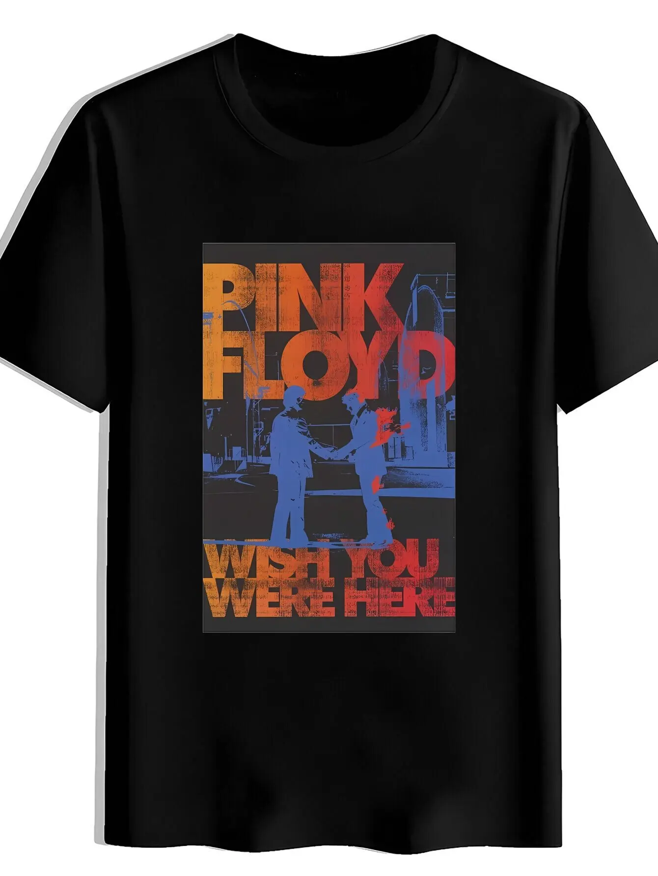 

Men'S Vintage Rock Band Graphic T Shirt If You Were Here Design Short Sleeve Crew Neck Lightweight Polyester Summer Casual