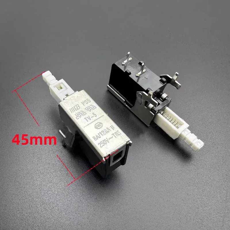 Original PS5 TV-5 Lock switch button 8A250V straight key Self-locking adjustable power key button