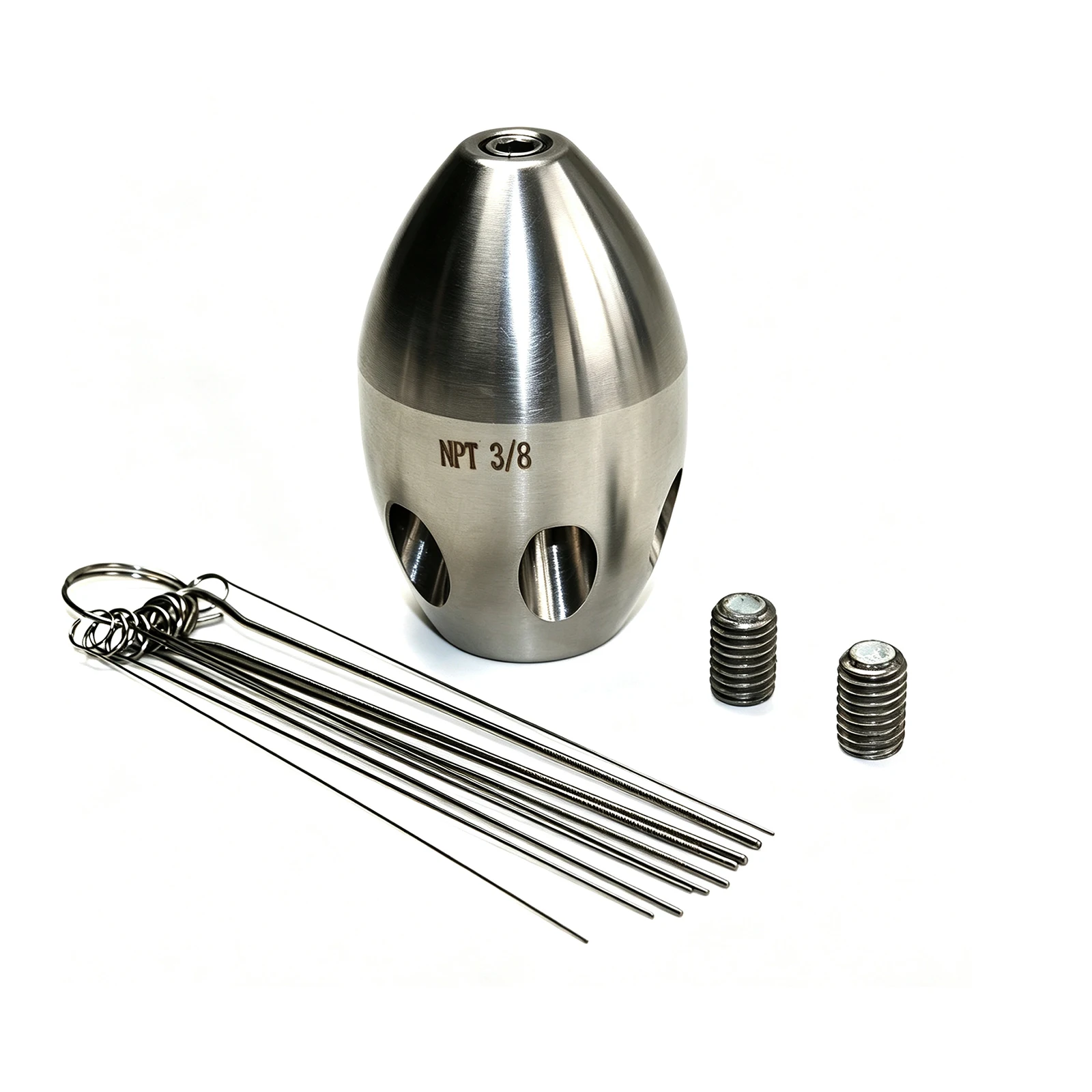 3-8-npt-40l高圧ノズル、クリーニングニードル付き、予備ノズル2個、ステンレス製排水管清掃ノズル、洗車ツール