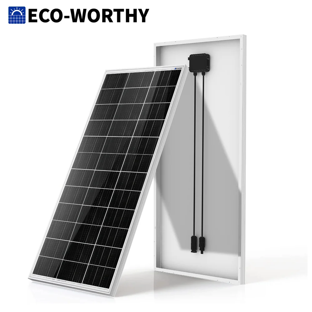 ECO-WORTHY 195 واط لوحة طاقة شمسية 12 فولت لوحة شمسية أحادية البلورية عالية الكفاءة وحدة PV شاحن الطاقة لأشعة الشمس ، RVs