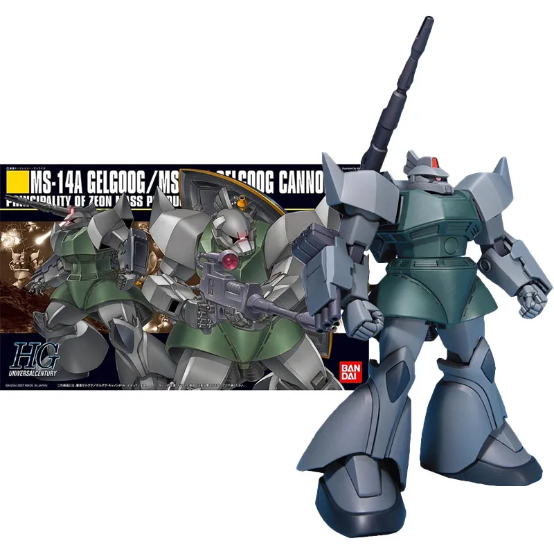 

Bandai Original HGUC 1/144 Аниме MS-14A Gelgoog tekstoルurenurenurenuren Собиральный набор моделей Фигурки Игрушки для детей Коллекционный подарок