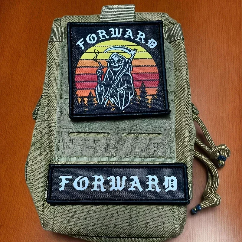 

FOG Forward Devil Reaper Hook&Loop Embroidered Patches For Clothing Outdoors Tactical Morale Badge Military Patches Armband