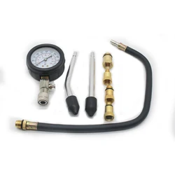 Motorcycle Car Gasoline Engine Compression Meter with M10 M12 M14 M18 Adapter 0-300 PSI Pressure Gauge Cylinder Tester Kit