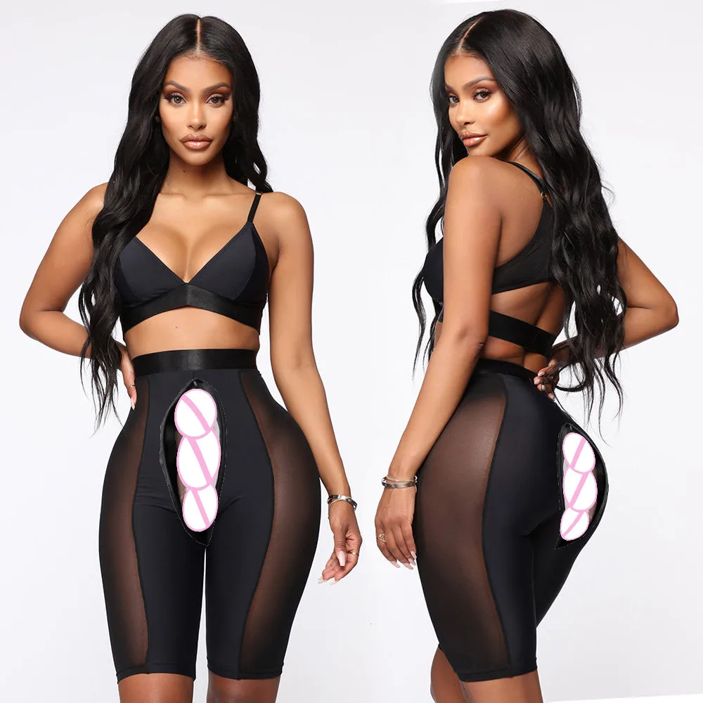 

Sexy Transparent Shorts Women Leggings Peach Hip Push Up Mesh Stretch Sports Yoga Seamless Gym Short Joggers Fitness Sweatpants