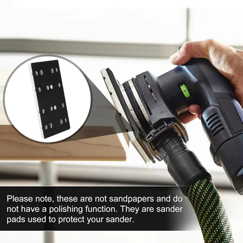 AC88 2 Pack Replacement Sanding Pad for Festool RTS 400 for RS 400 RTSC 400, 12 Hole Hook and Loop Square Sander