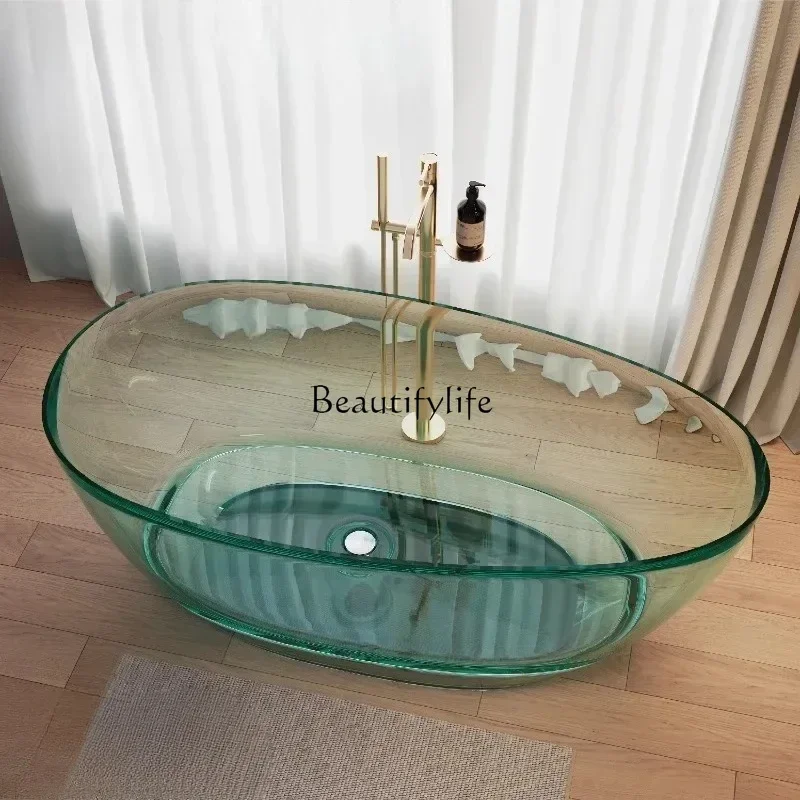 

Imported natural resin crystal bathtub home hotel art design sense color bathtub