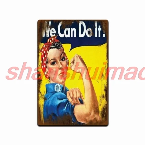 Rosie Riveter Sign the Can The Metal Tin ROSIE Vintage THE RIVETER WWII 8 x 12