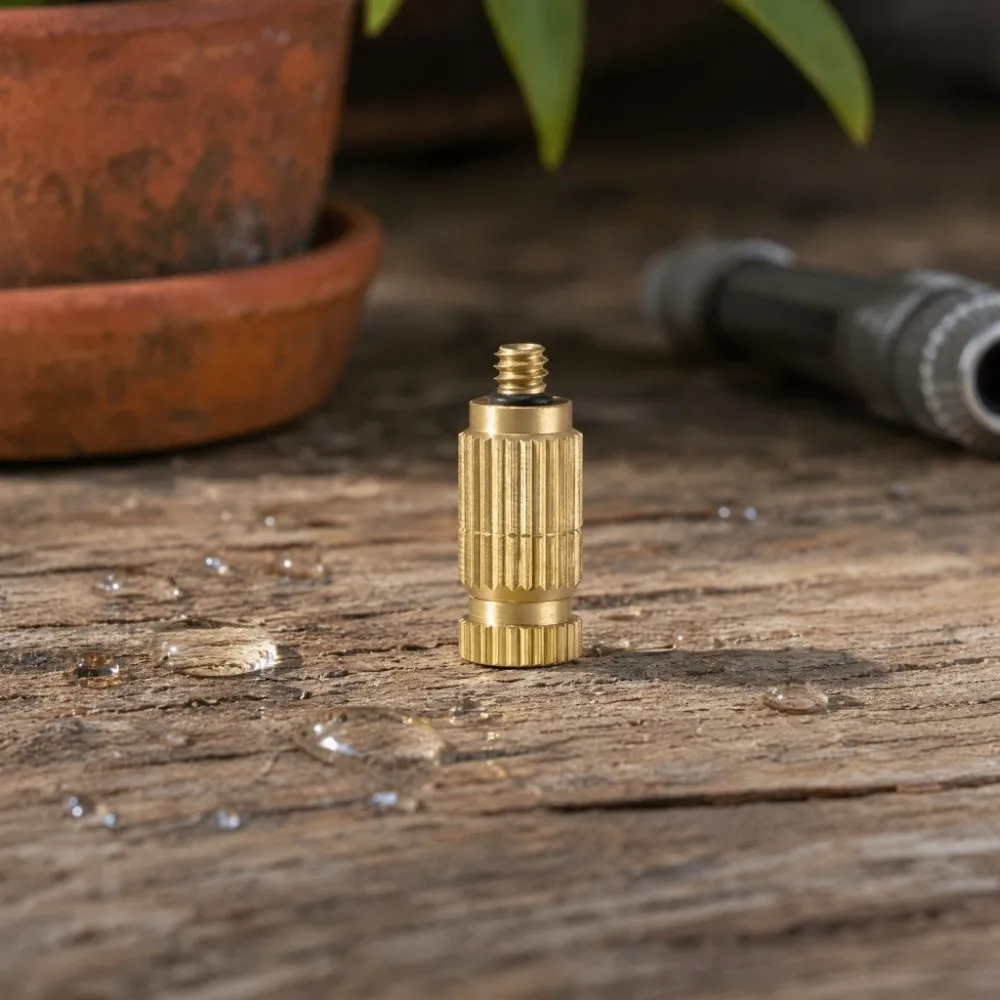 20Pcs Brass Misting Nozzles 3/16 Inch Thread 0.3mm Orifice Spray Sprinkler Head Fine Mist High Pressure