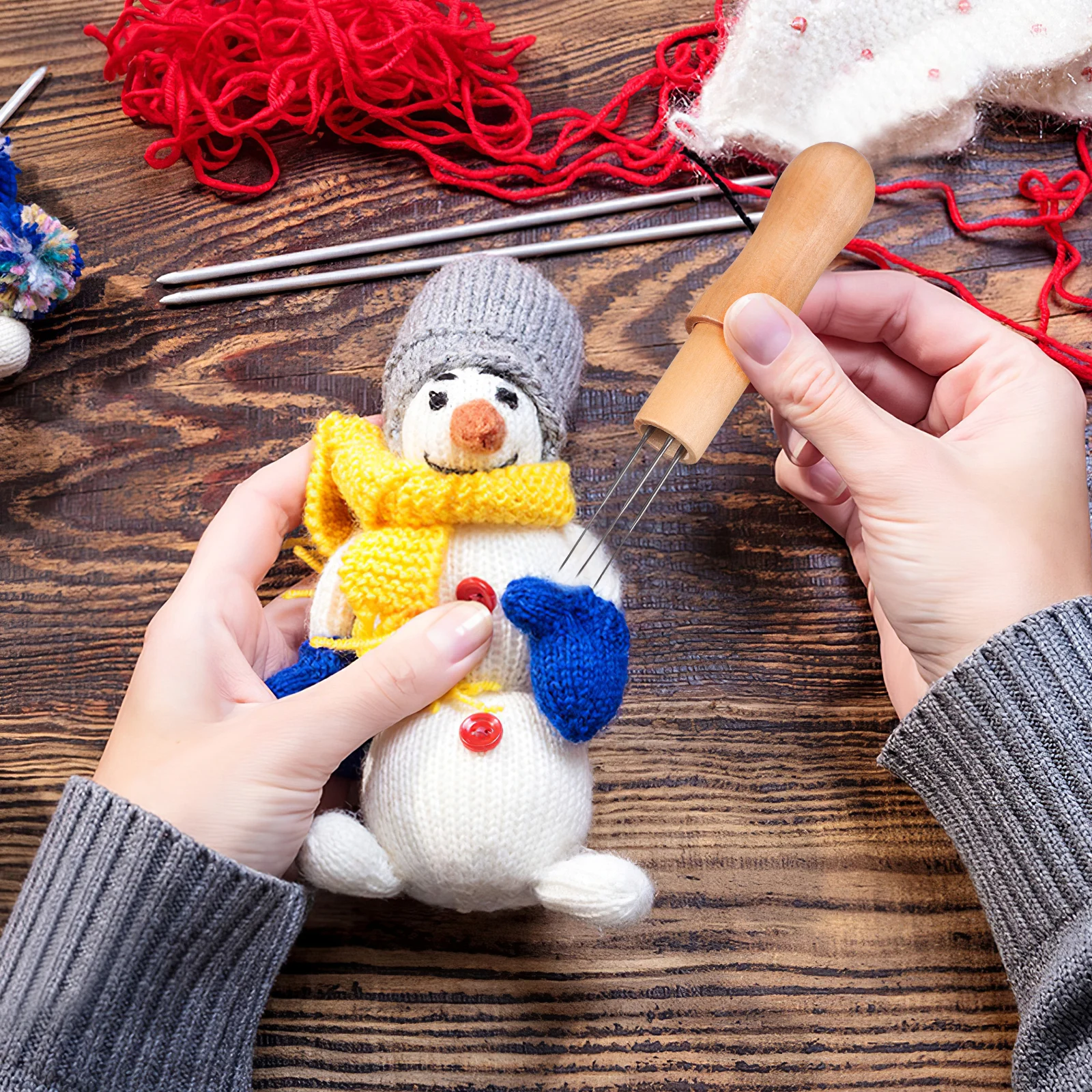 

1 set 70 Wool Felting Needles LM20 Wooden H Punch Tools Supplies Needle Felting Kits Craft DIY Materials