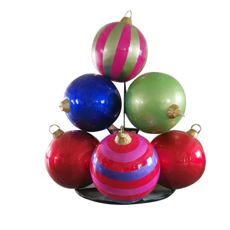Fiberglass figurine toy crafts large ornament outdoor Christmas ornament set Christmas ball