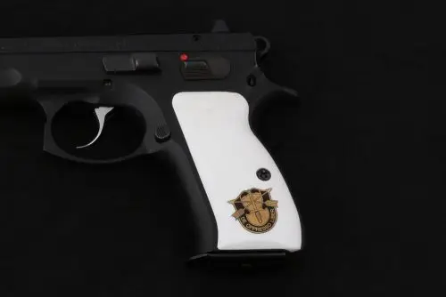 KSD Brand CZ Compact 75 - 85 /P-01/P100/C100/T100/PCR/CZ 75D white Acrylic Compatible Grip