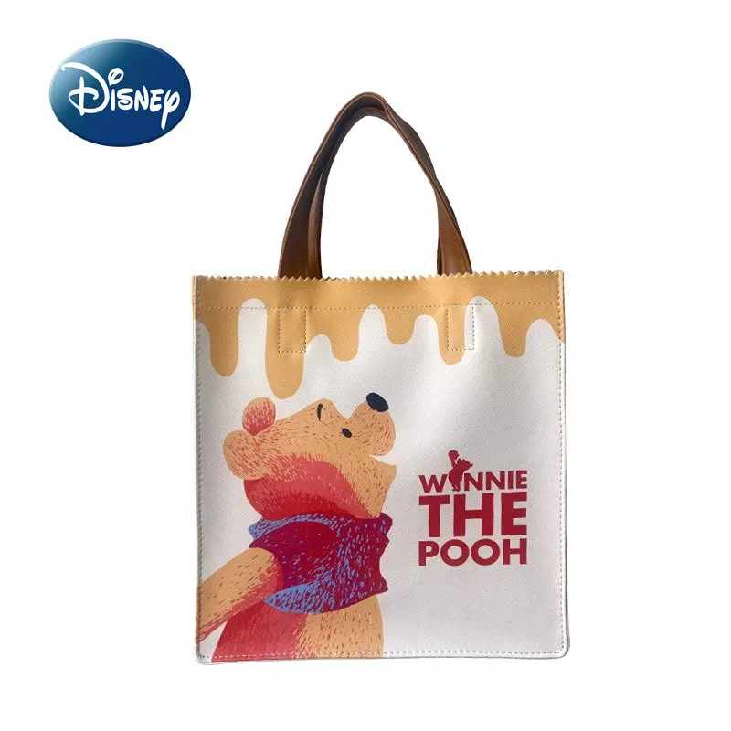 Disney Winnie Bear Original New Women's Handbag Luxury Brand Women's Tote Bag Large Capacity High Quality Cartoon Shoulder Bag