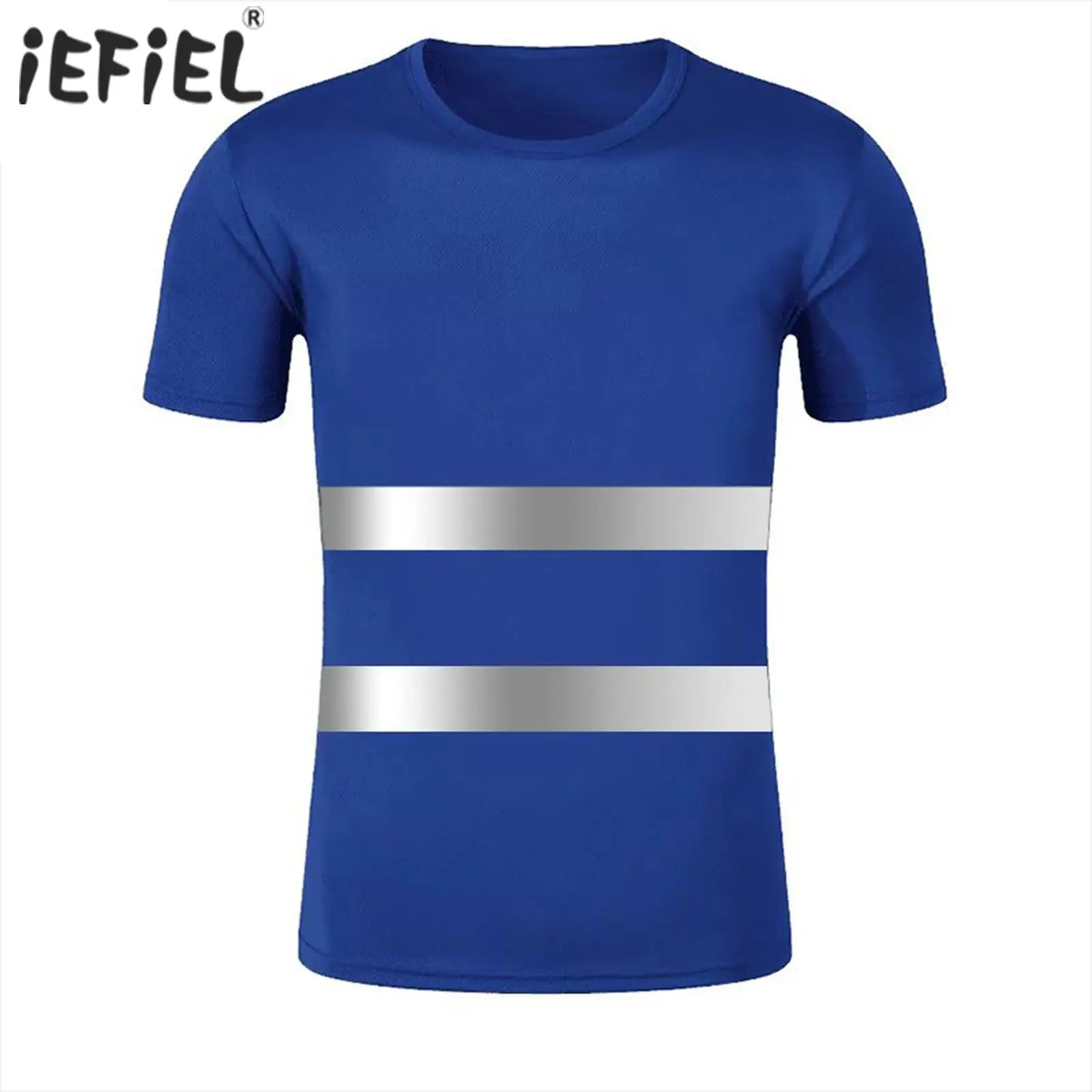 Футболка мужская Светоотражающая с круглым вырезом и коротким рукавом