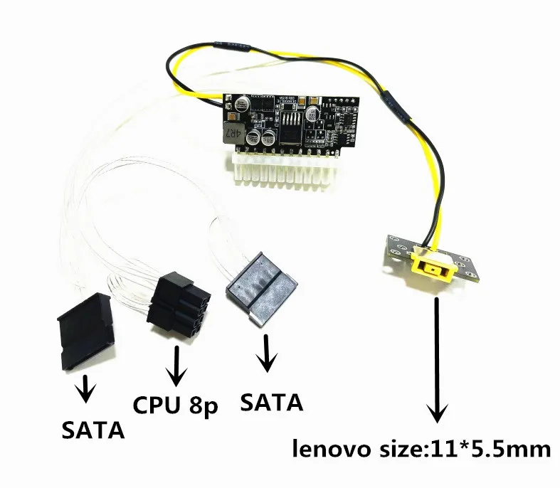 new upgrade Lenovo square port PSU 19V 200W Pico ATX Switch Mining PSU 24pin MINI ITX DC to ATX PC Power Supply For Computer