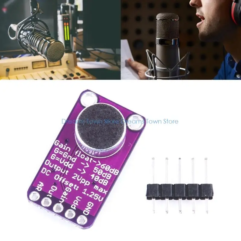 HX6A MAX9814 Programmable Agc Microphone Amplifier Board With Auto Gains Control For Development Projects