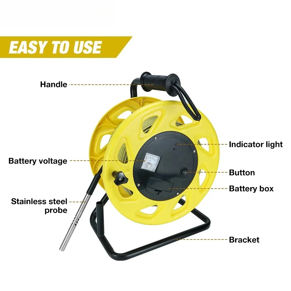 300M Water Level Indicator With Alarm Portable Groundwater Steel Tape Made
