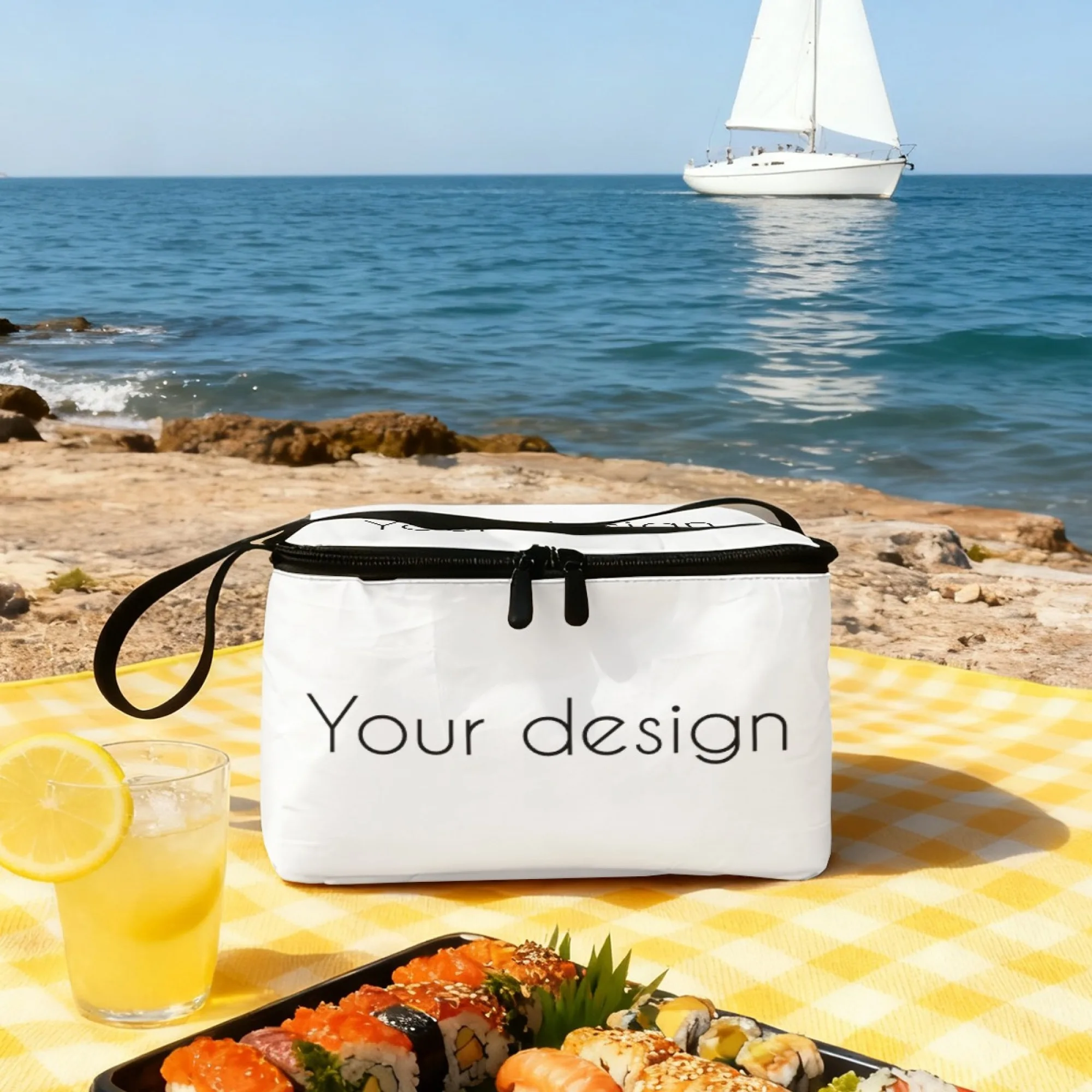 Custom Eco-Friendly Lunch Bag Reusable Insulated Thermal Cooler Tote Personalized Portable Food Box for Work School