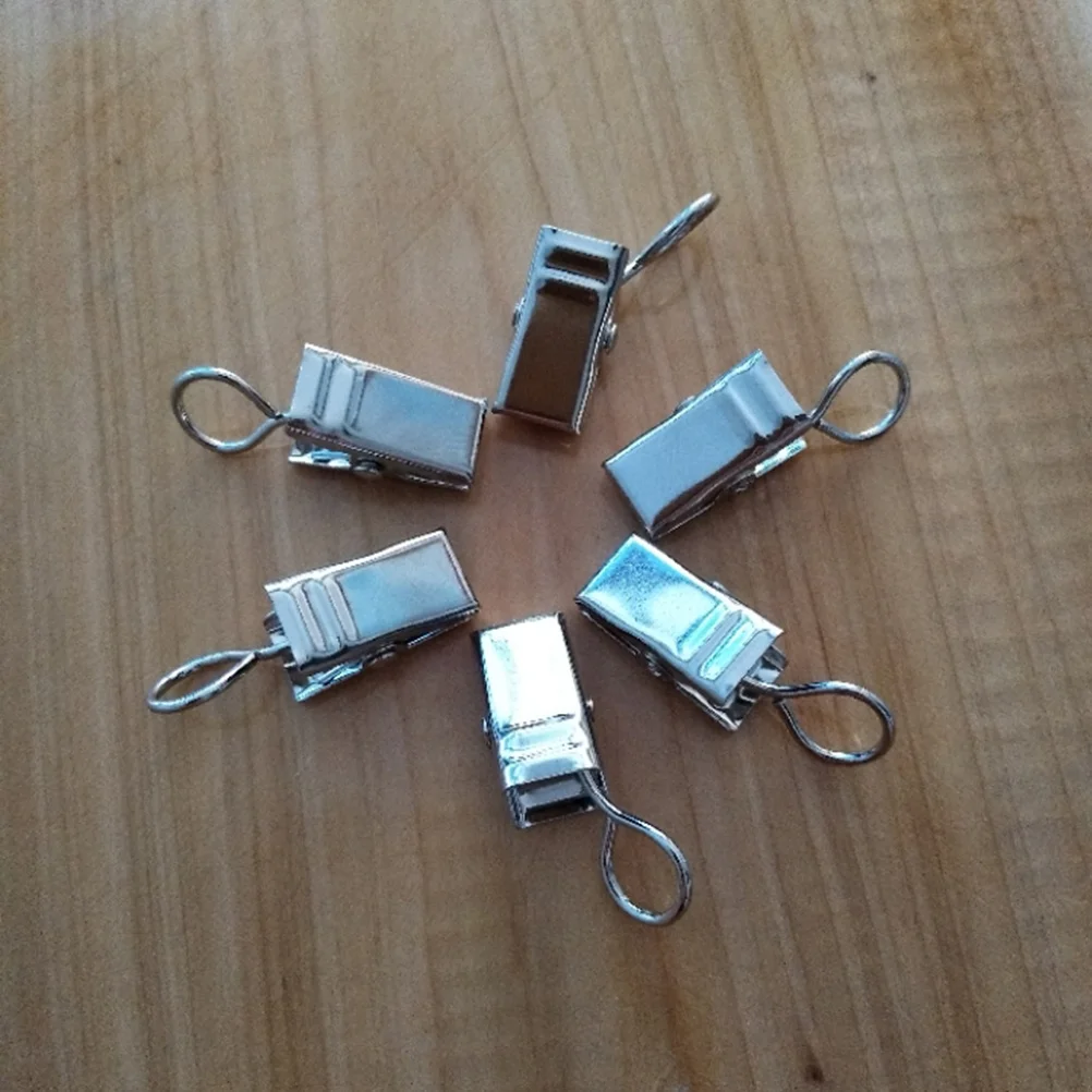 

88Pcs Clip Ring for Curtains Premium Metal Drapery Loops Removable Clamps 19x9mm Fit Small Pockets Panels Curtain Ring