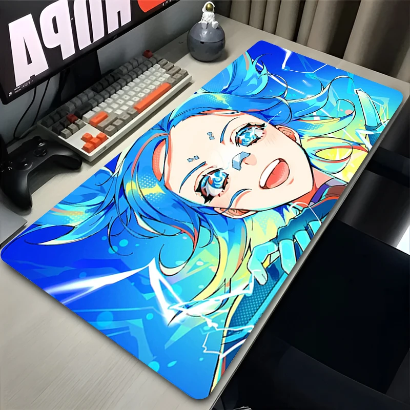 Valorant Neon Mouse Pad Large PC Gaming Accessories Mousepad XXL New Anime Black Sexy Girl Desk Mat Laptop Non Slip Keyboard Rug