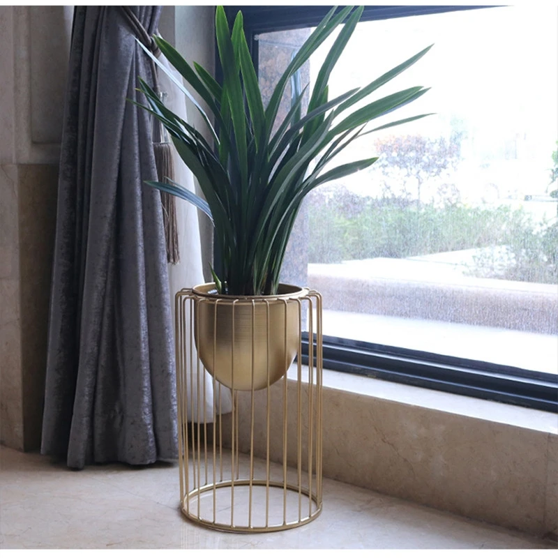 Light Luxury Flower Stand Modern Minimalist Living Room Decorative  Shelf Indoor Balcony Nordic Style Creative Floor Rack