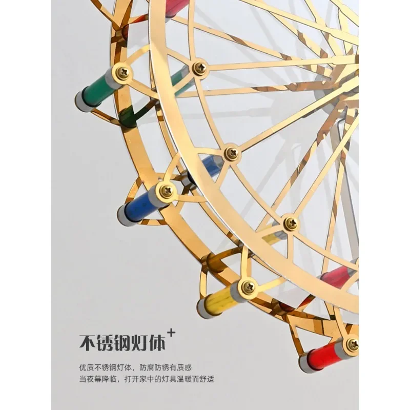 Rotating Ferris Wheel Table Lamp Bluetooth Speaker Night Light Creative Desktop Ornament Gift