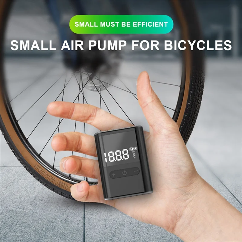 

Hot Sale Small Air Pump Forbicycles Bicycle Air Pump Brushless Motor, Light Weight, High Torque Quick Inflation, Fast Charging