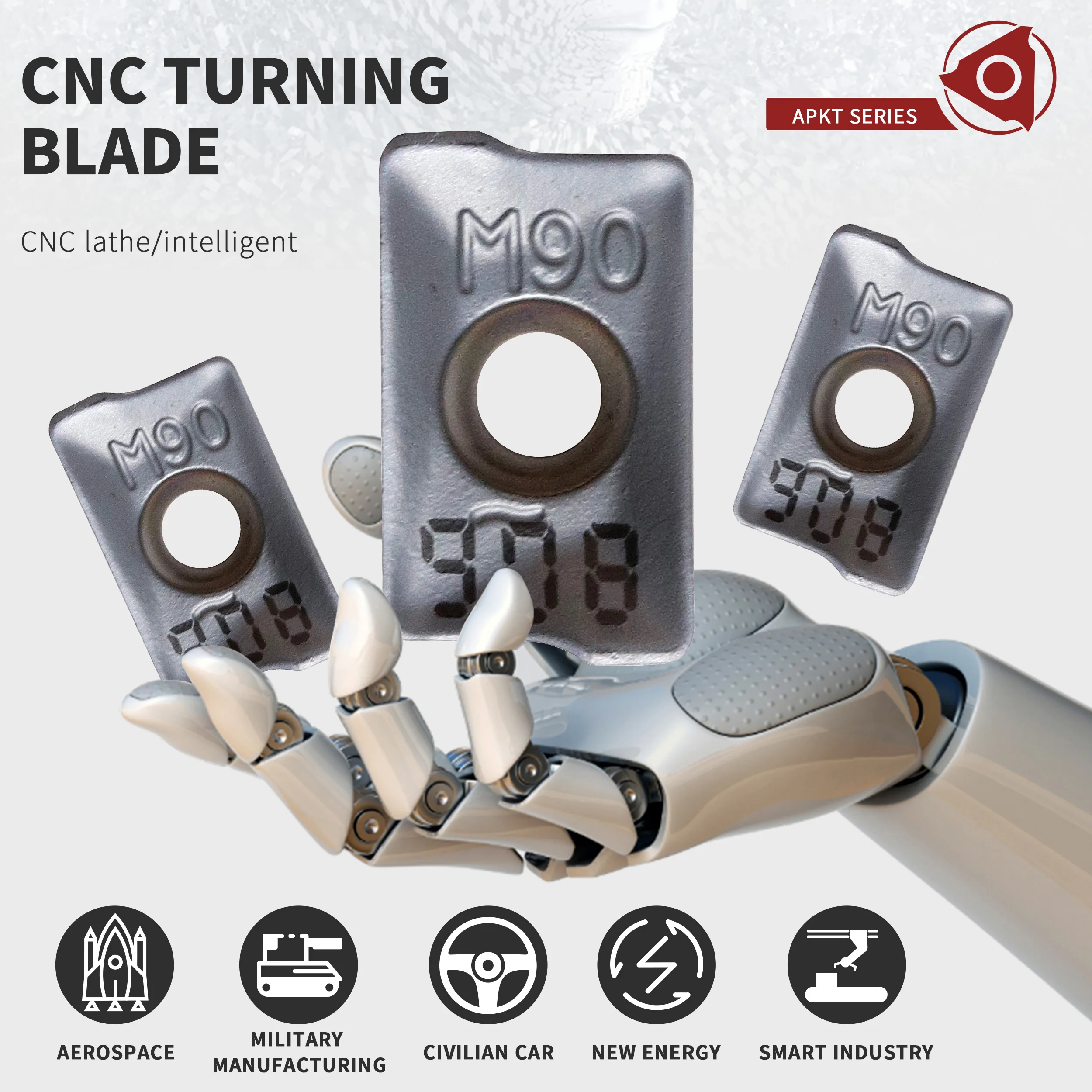 HM90APKT1003PDR IC908 HM90ADKT1505PDR HM90 APKT1003PDR ADKT1505 токарного станка CNC подвергая механической обработке инструмент вставки карбида APKT/ADKT фрезерный нож