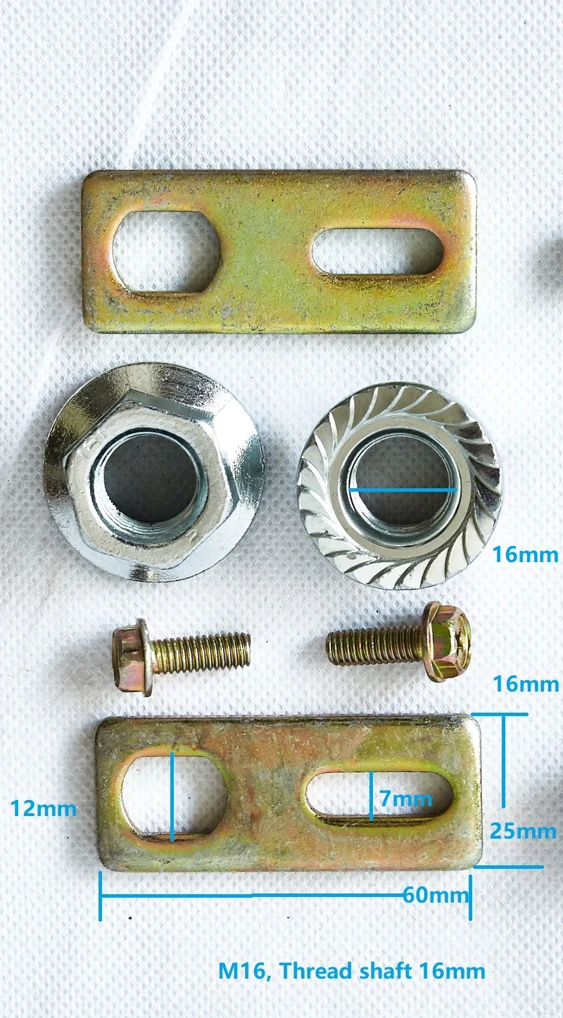 Screw Nuts for Electric Bicycle, Hub Motor Installation Holder, Axis Shaft Fixing Gasket, Scooter Accessories, M12, M14, M16