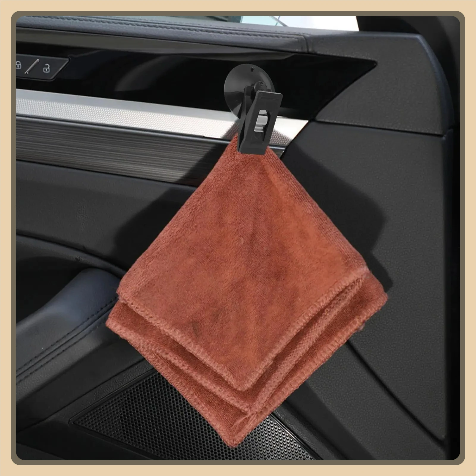 1-2 زوج نافذة السيارة الداخلية قاعدة تركيب مزودة بمشبك غطاء شفط أسود كليب مصاصة بلاستيكية حامل قابل للإزالة لتذاكرة منشفة الستار ظلة #6