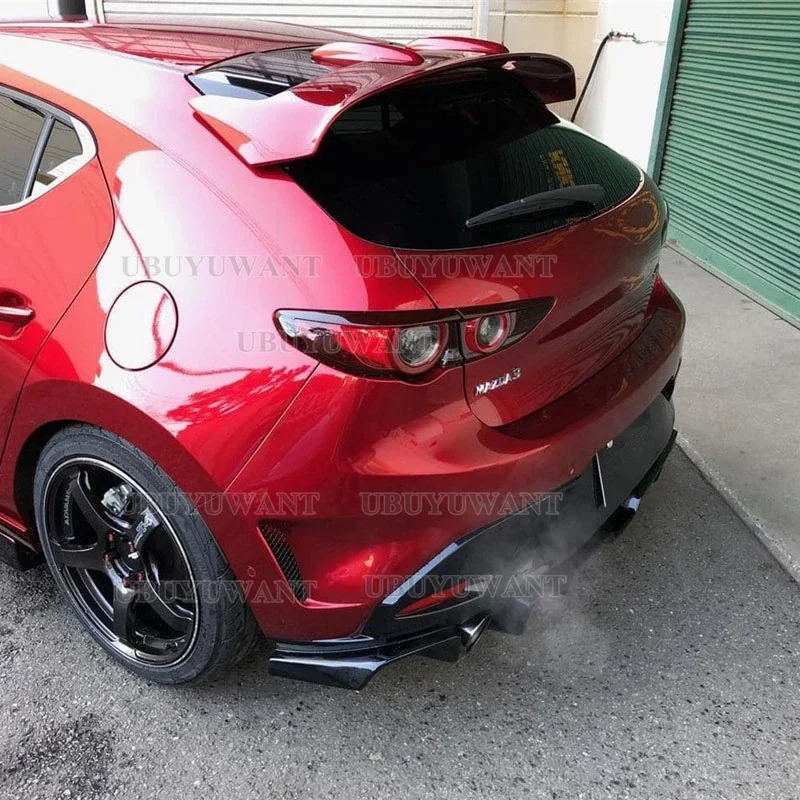 

For Mazda 3 Hatchback 2020+ Ghigh Quality Carbon Fiber Rear Boot Wing Spoiler Rear Roof Spoiler Wing Trunk Lip Boot Cover