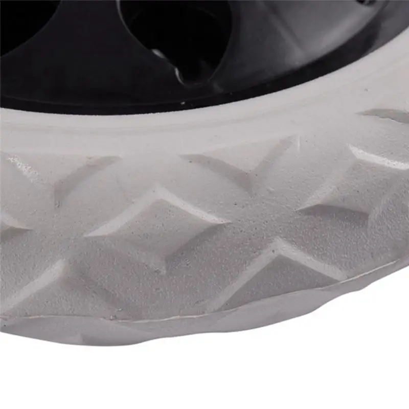 A27F-2 PCS Black White Plastic Core Foam Shopping Trolley Cartwheel Casters