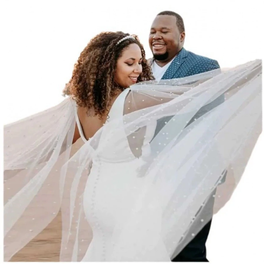 

Новое поступление, свадебная накидка, вуаль, свадебное болеро со стразами, расшитое бисером, синтетическая кожа, болеро с жемчугом, невесты 2026