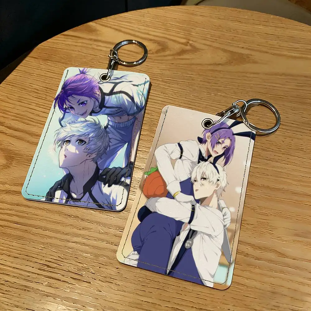 

Manga B-Blue Lock NagiReo Card Holder With Keychain Executive Protection For Bank Credit Subway Bus Case