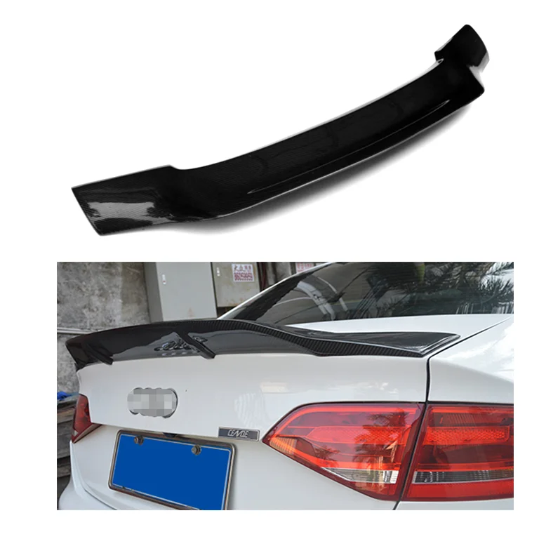 High Quality Carbon Fiber Renntech Style Boot Spoiler Lip For Audi A4 B9 2017+ Trunk Rear Spoiler