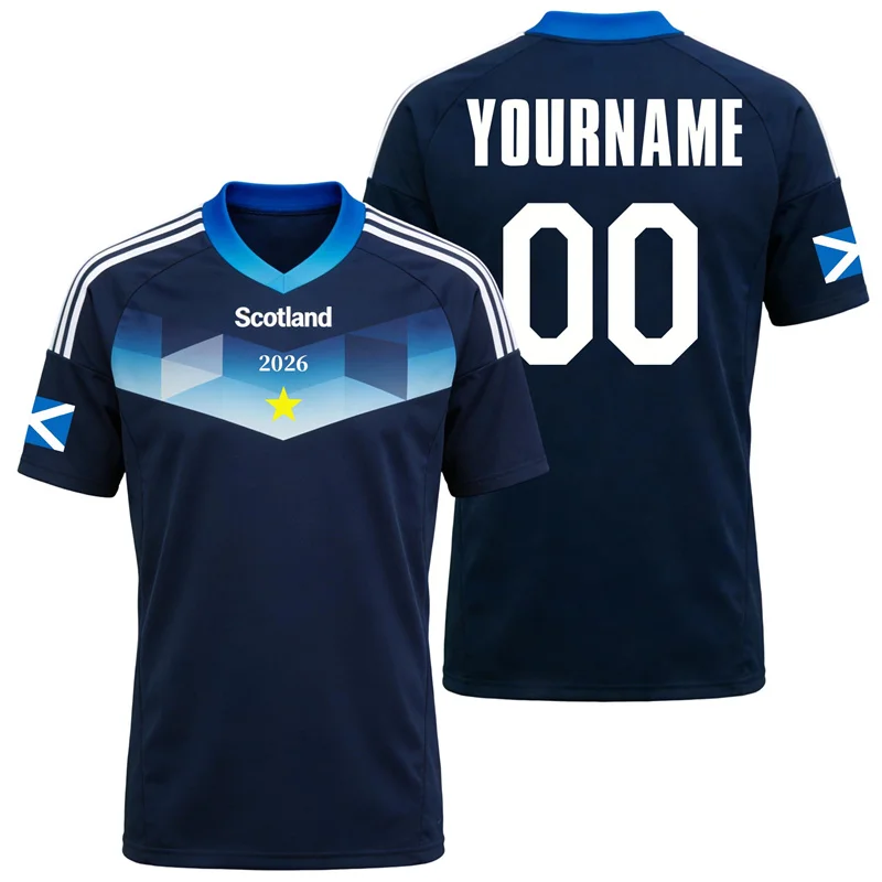 2026 New Scotland Haiti Austalia Uruguay Flag Football T Shirt Custom Name Number Printed Short Sleeve Casual Oversized Tops