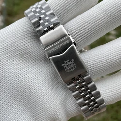 SD5305 STEELDIVE Brand 20mm Stainless Steel Bracelet with Milled Clasp For SD1953 SD1953T SD1954 Automatic Dive Watch