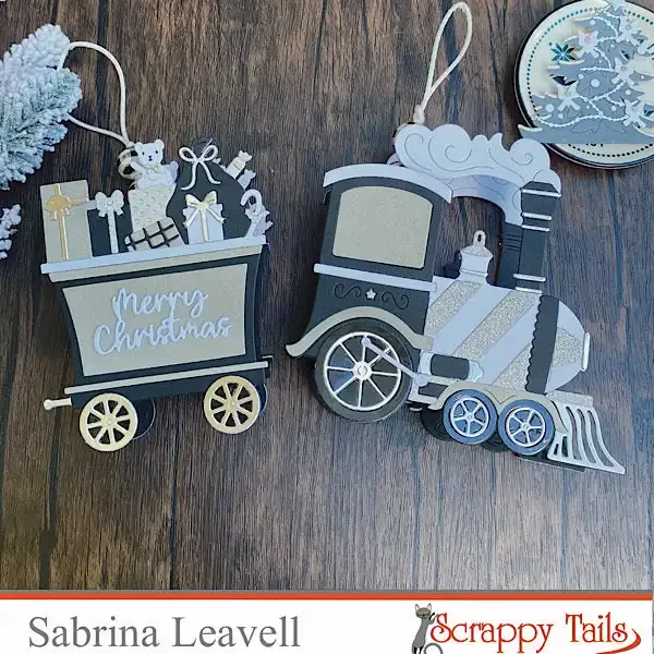 Polar Express Caboose Christmas Tree 2025 New Metal Cutting Dies Scrapbook Diary Decoration Embossing Template Diy Greeting Card