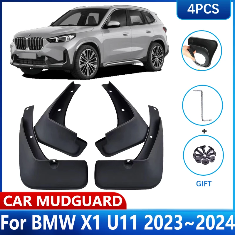 

Car Mud Flaps For BMW X1 Accessories U11 U12 2023 2024 Front Rear Wheel MudFlaps Fender Mud Guards Splash Protect Auto Mudguards