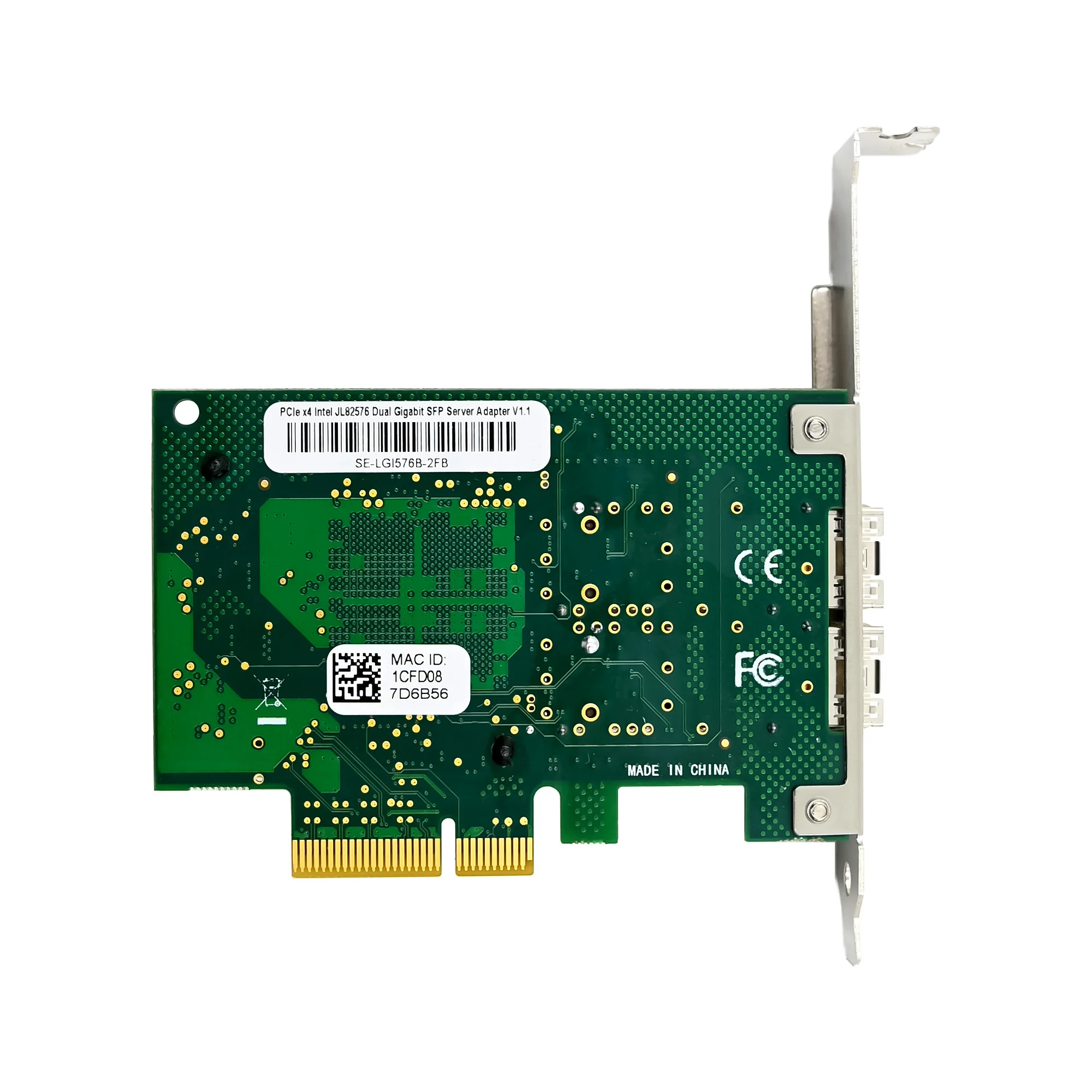 SUNWEIT ST7404 ثنائي المنفذ 1G SFP PCIe X4 جيجابت بطاقة محول سلكي مجموعة شرائح Intel82576 الداخلية لمنتج مخزون الخادم #6