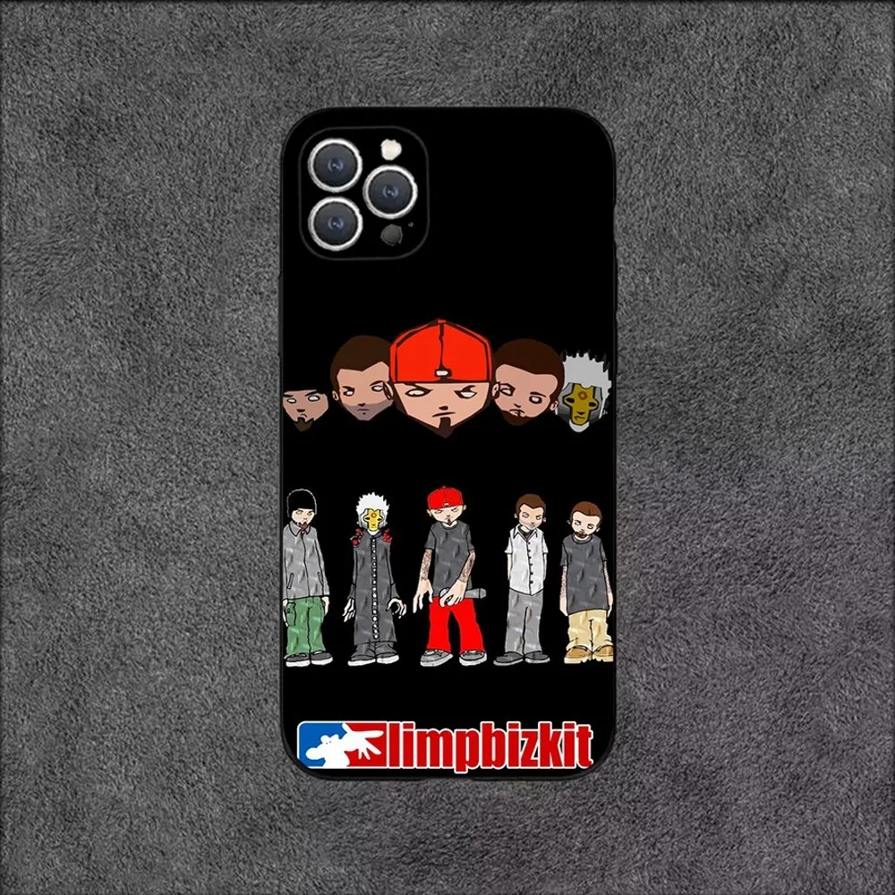 L-Limp Bizkit  Phone Case For iPhone 16,15,14,13,12,11,Plus,Pro Max,XS,X,XR,SE,Mini,8,7 Soft Silicone Black Cover