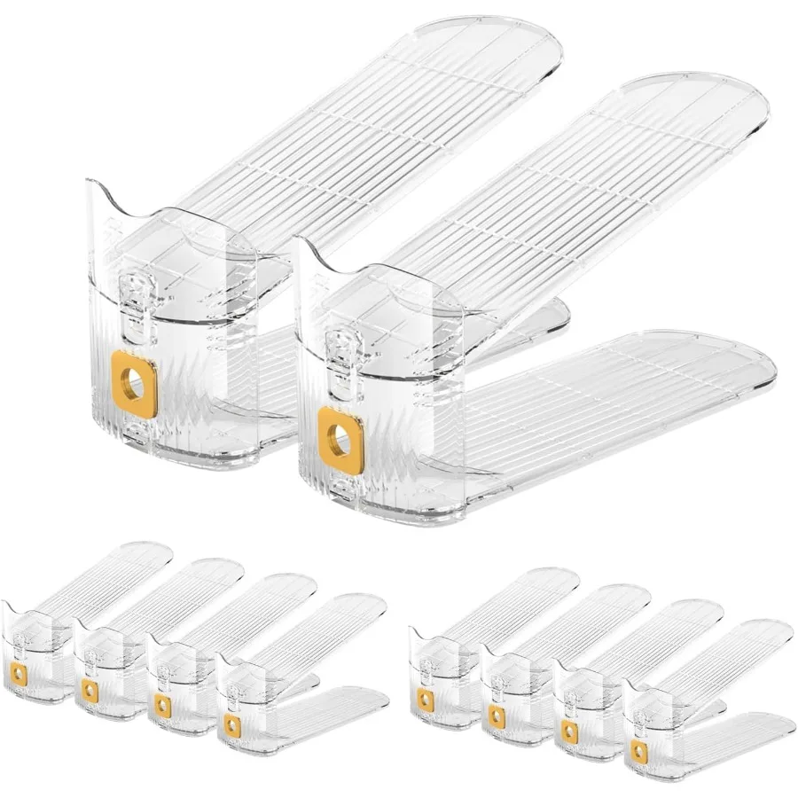 

CiBiZi Clear Shoe Slots Organizers 10Pack Shoe Stacker Organizer for Closet Shoe Stackers for a Pair of Shoes Shoe Display Shel