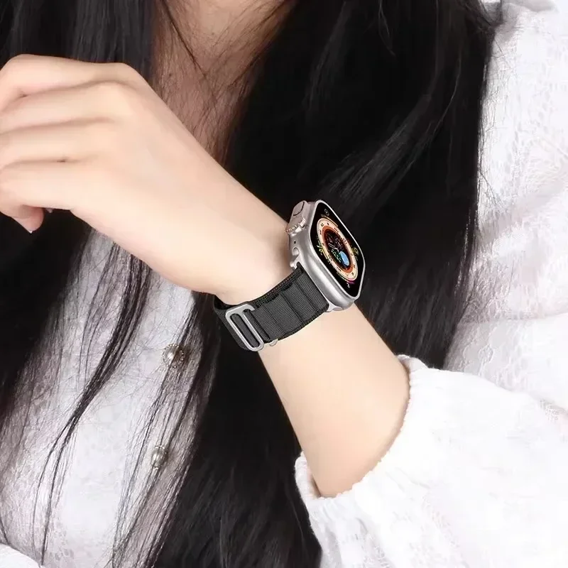 حلقة جبال الألب لساعة أبل الترا 2 49 ملم سلسلة 10 46/42/40/44/45/41 ملم G-هوك حزام رياضي iwatch 10 9 8 7 6 SE 5 4 2026